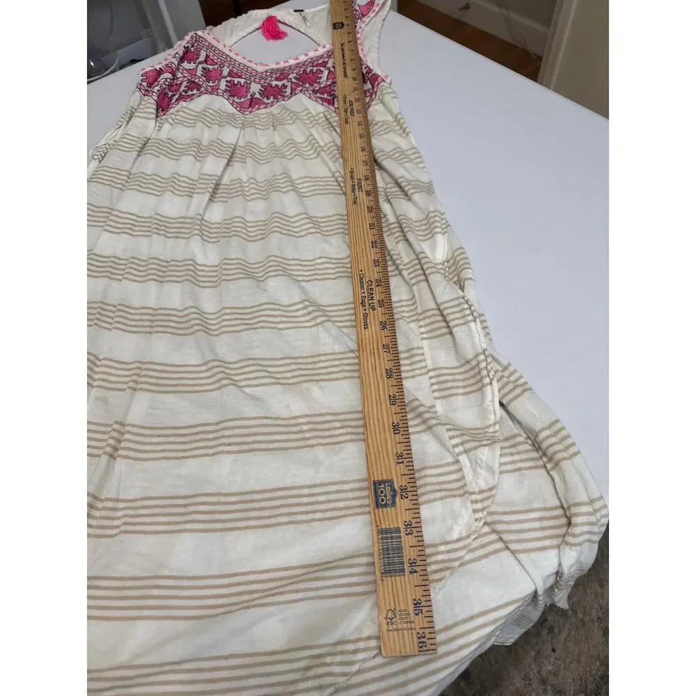 Free People Native Sun Embroidered Tunic Sand Size Large Boho Oversized - Picture 13 of 13